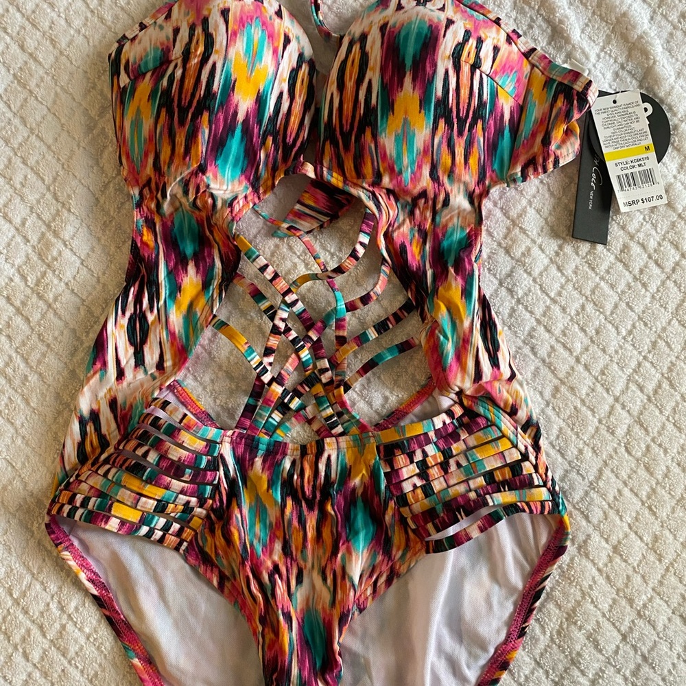 Kenneth Cole New York Multicolor One Piece Swimsuit